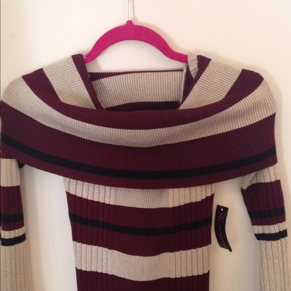 3/$20 🐱Sparkly striped cowl neck sweater dress - Picture 2 of 3